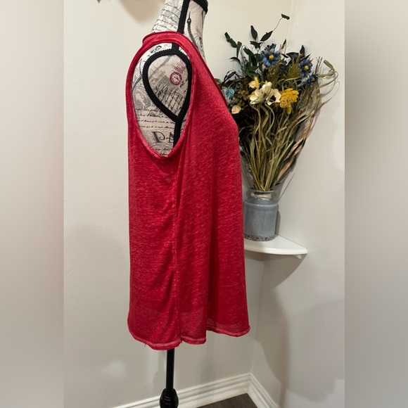 INC International Concepts Red Relaxed Tank Top Size Large - Picture 3 of 8